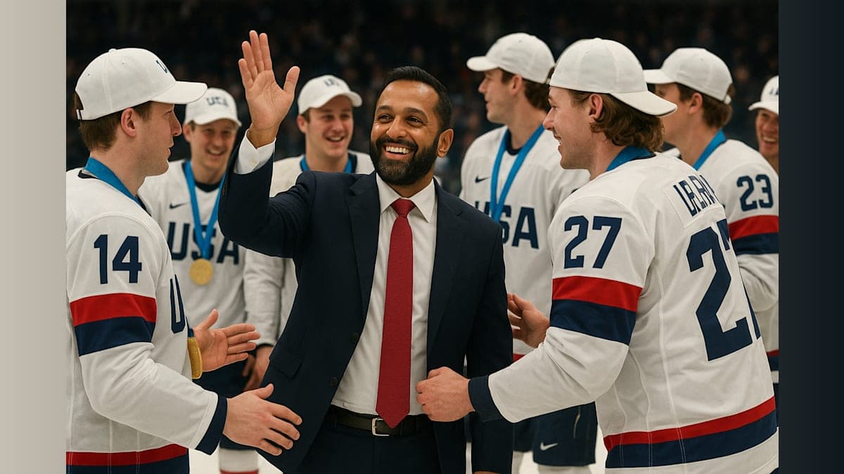 FBI Director Kash Patel Celebrates with U.S. Olympic Hockey Team Following Historic Gold Medal Victory