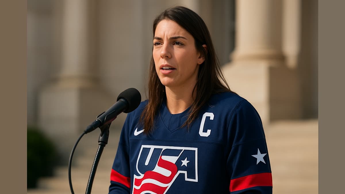 U.S. Women's Hockey Captain Hilary Knight Addresses Controversy Over Men's Team Trump Call