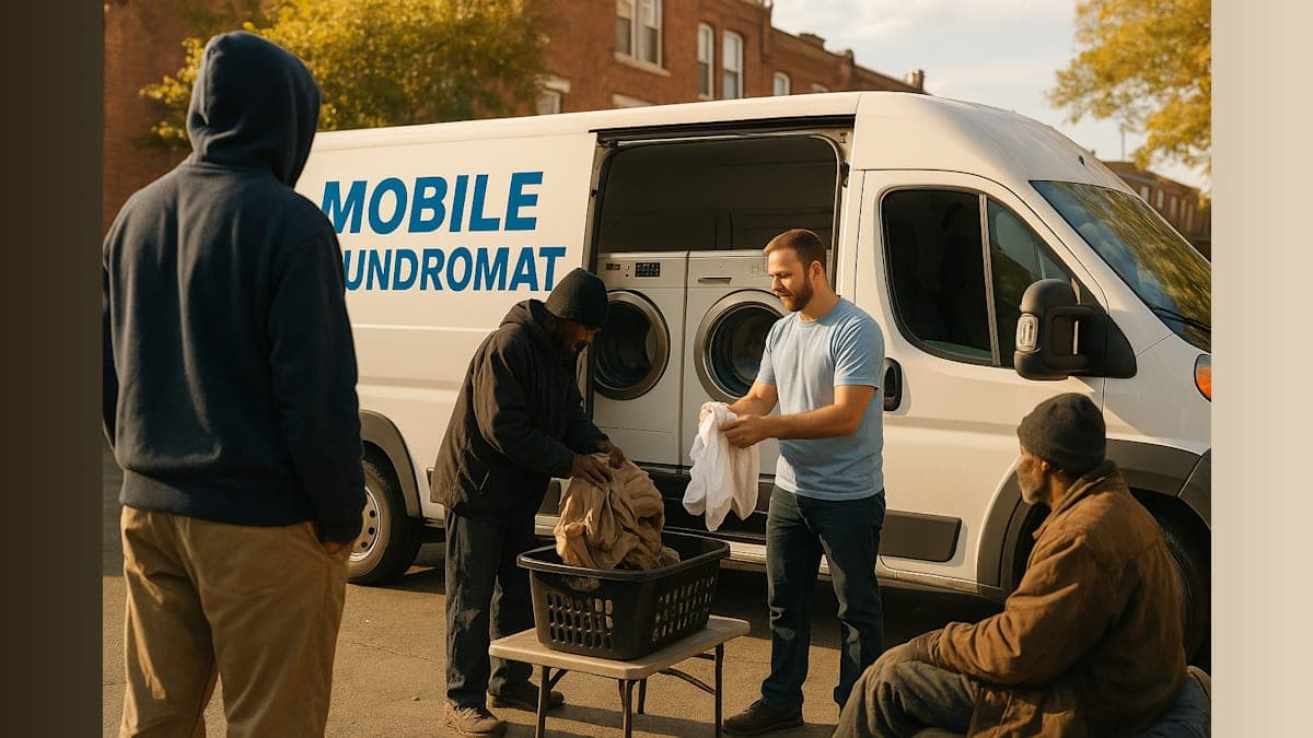 Philadelphia Entrepreneur Brings Mobile Laundromat Service to City's Homeless Community