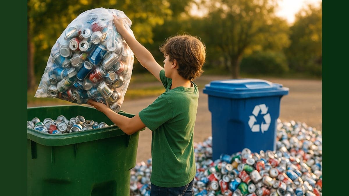 Young Environmental Champion Raises $20,000 for Charity Through Aluminum Can Recycling Initiative