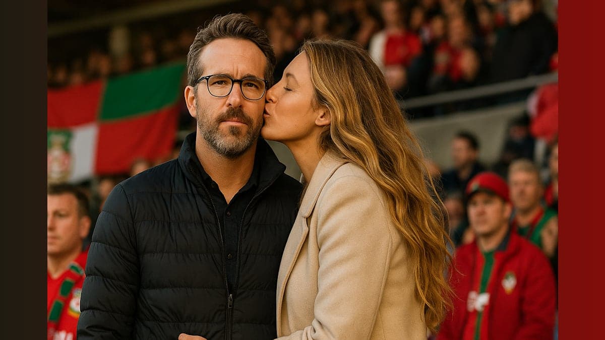 Reynolds and Lively Show Support at Wrexham Match