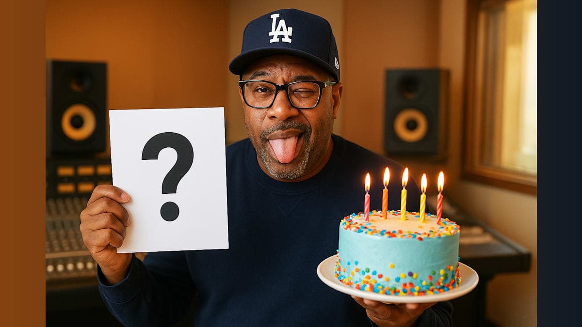 Record Producer Celebrates Birthday with Playful Photo Challenge
