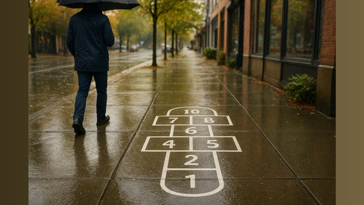 Invisible Street Art Appears Only When Rain Falls