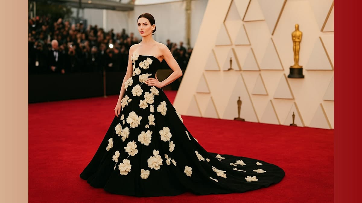Hathaway Commands Oscars Red Carpet in Stunning Valentino