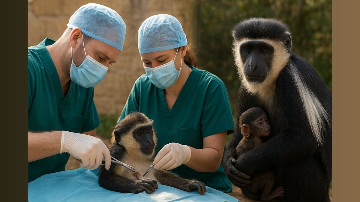 Critically Endangered Monkey Undergoes Groundbreaking Surgery, Gives Birth