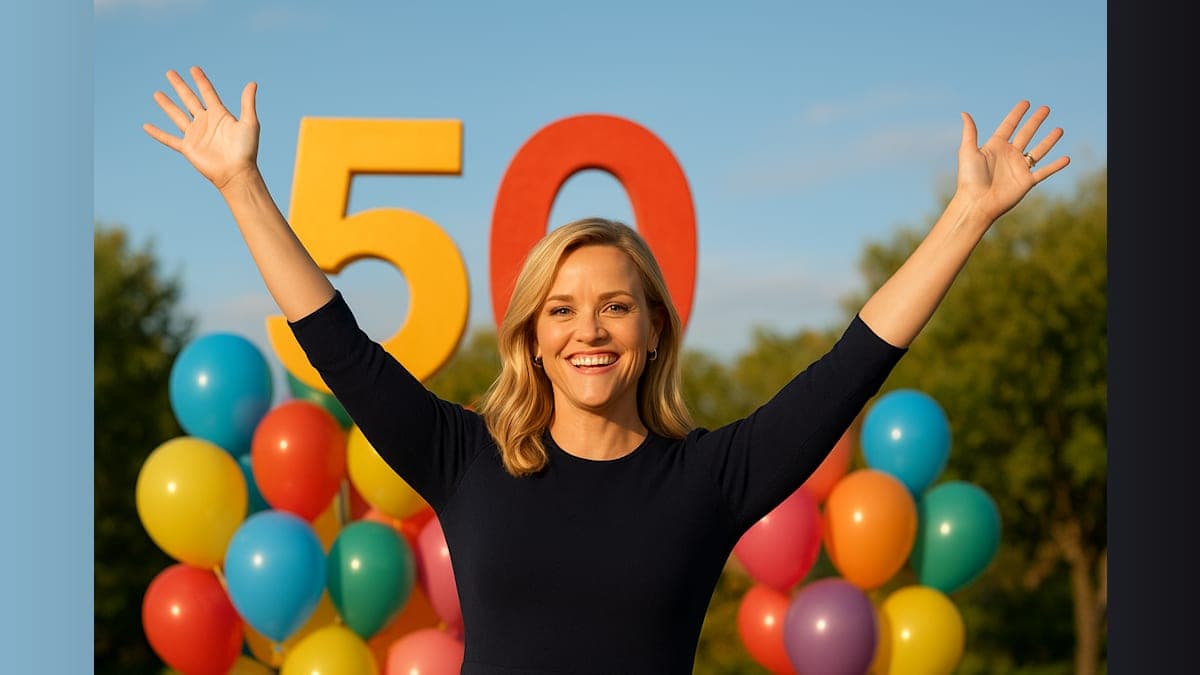 Actress Reese Witherspoon Embraces Milestone 50th Birthday