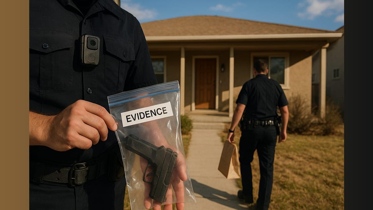 Body Camera Footage Shows Evidence Collection in Domestic Violence Case