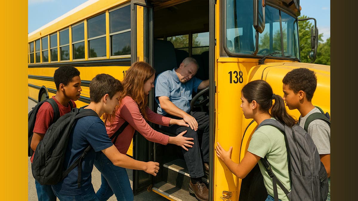 Five Students Hailed as Heroes After Bus Driver Emergency
