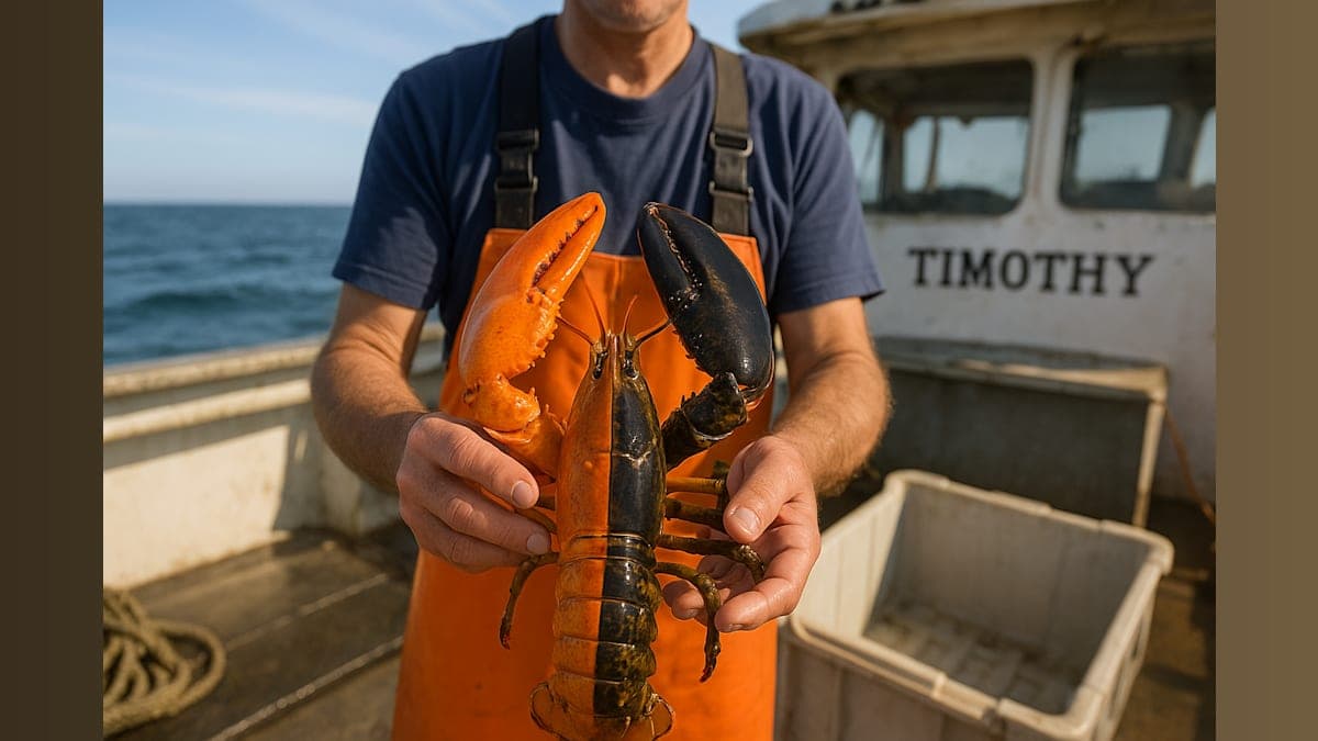 One-in-50-Million Lobster Caught Off Cape Cod Donated to Aquarium