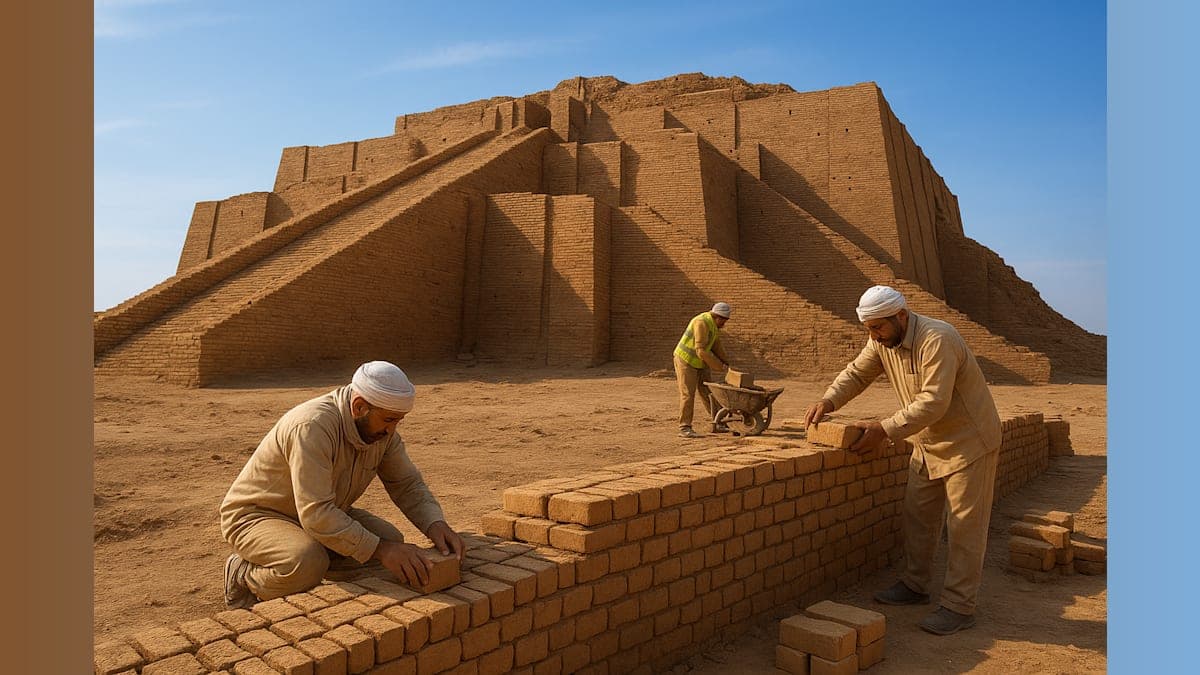 Ancient Ziggurat of Ur Undergoes Authentic Preservation Effort