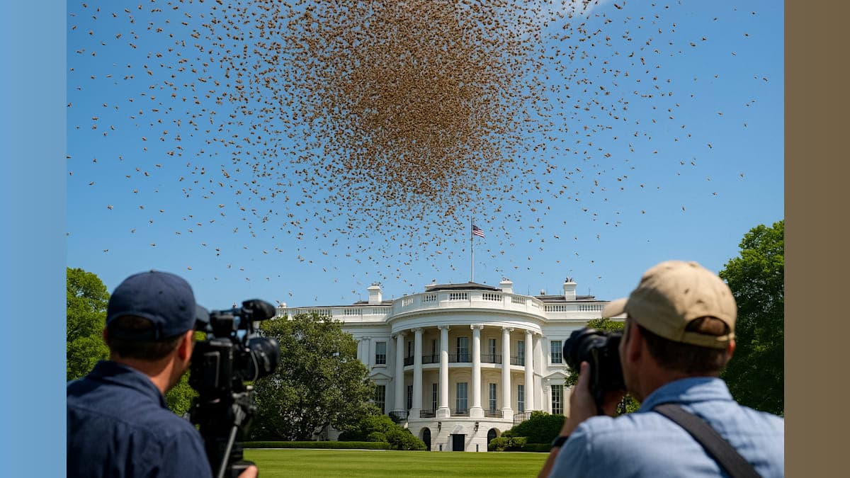 Massive Bee Swarm Descends on White House Grounds
