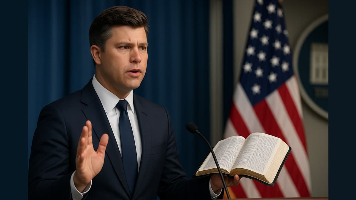 Colin Jost Claims He Predicted Hegseth Bible Moment
