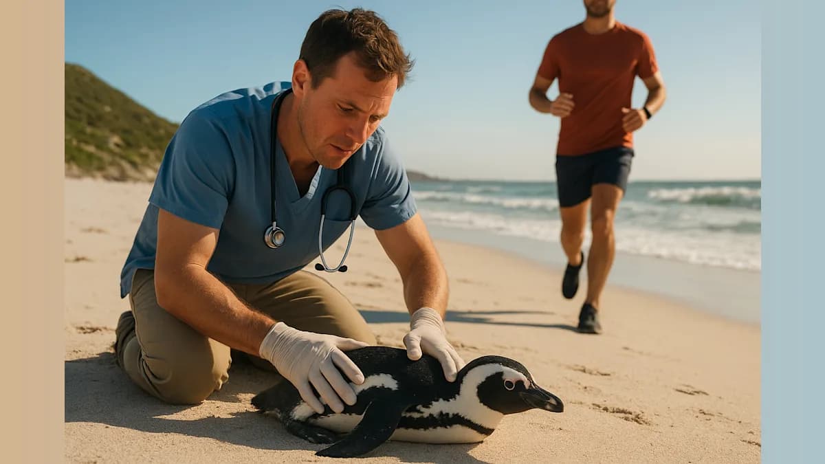 Jogger's Quick Action Saves Critically Endangered Penguin
