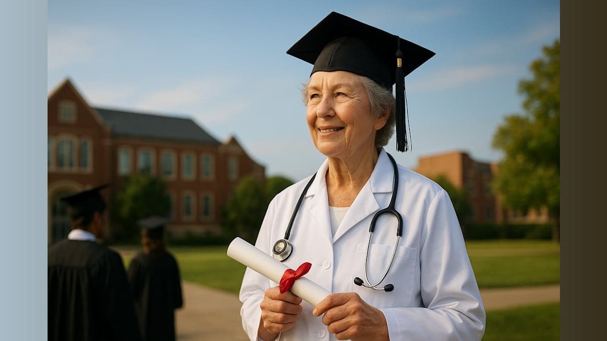 Woman Becomes Doctor at 73, Fulfilling Lifelong Dream