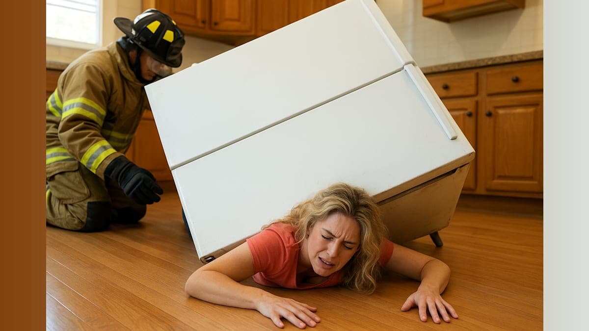 Comedian Laura Clery Survives 600-Pound Refrigerator Accident