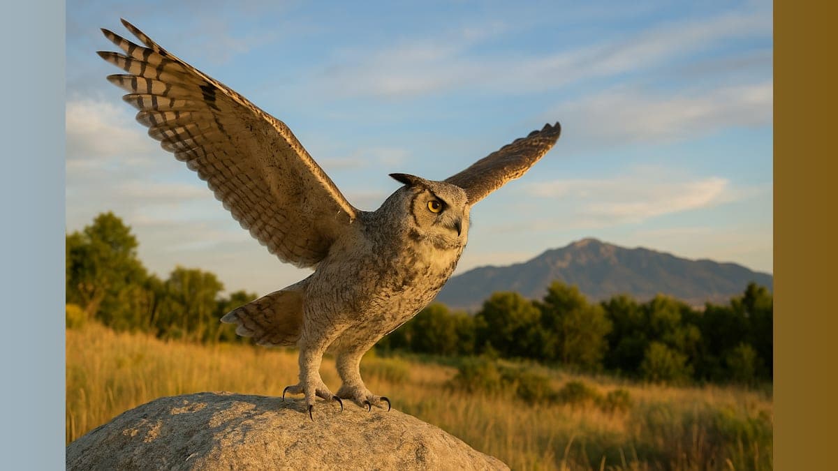 Concrete-Covered Owl Flies Free After Feather Transplant