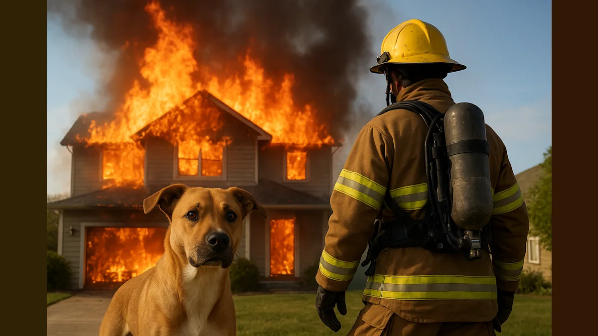 Rescued Dog Saves Owner from House Fire