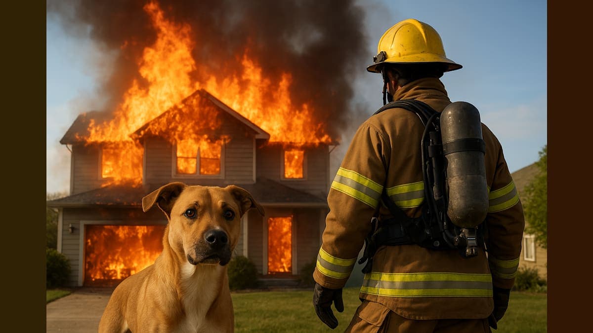 Rescued Dog Saves Owner from House Fire
