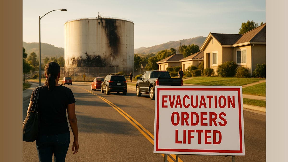 Evacuation Orders Lifted for Thousands Near Damaged Chemical Tank
