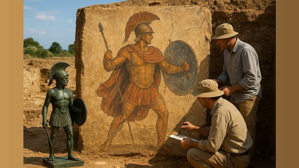 Ancient Achilles Mural Discovered Near Reims, France