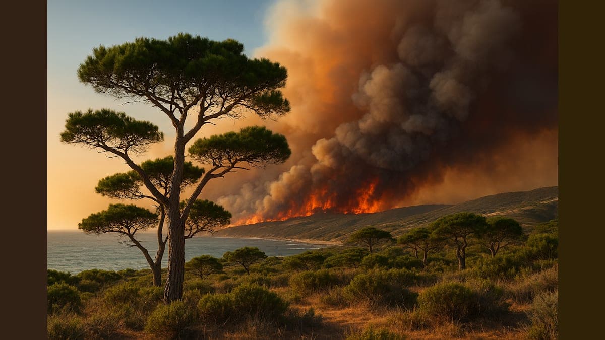 Rare Island Pines Threatened by California Wildfire