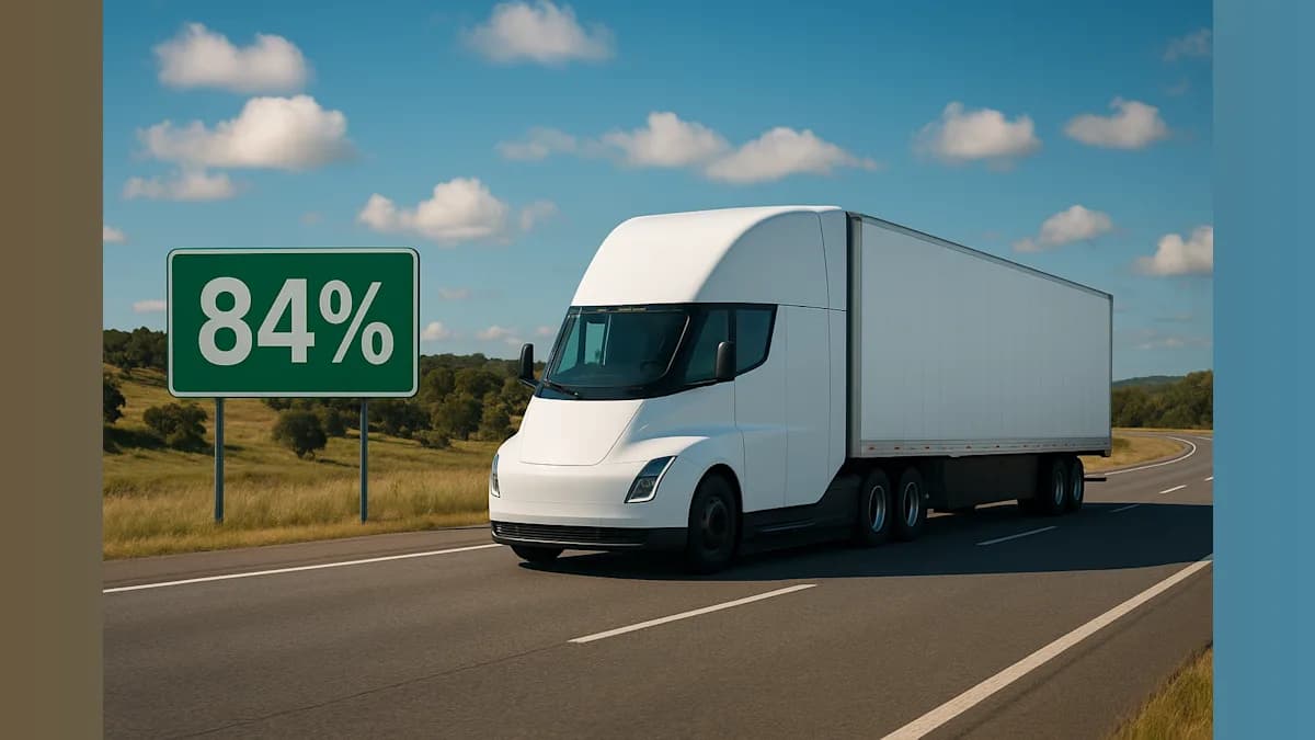 Electric Semi Slashes Fuel Costs by 84 Percent