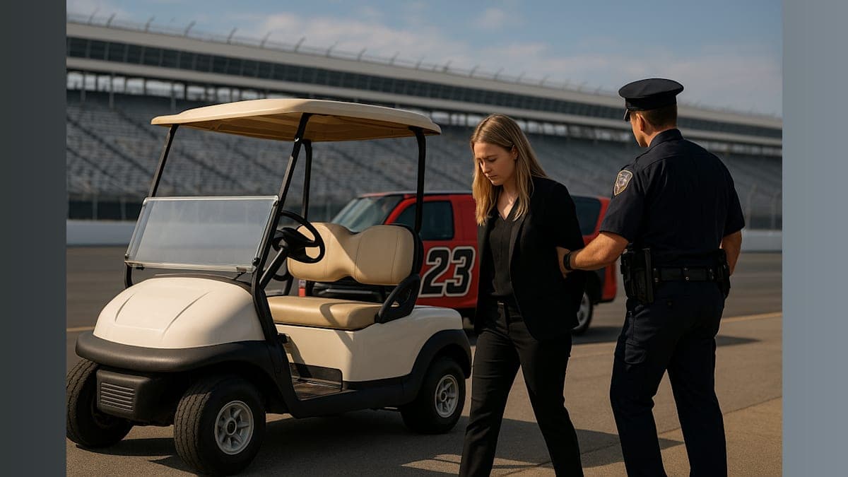 23XI Racing Employee Arrested After Golf Cart Incident