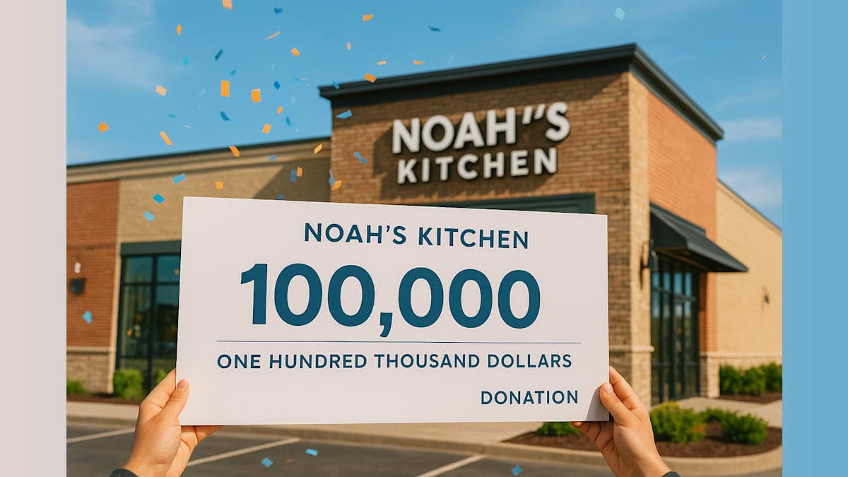 Noah's Kitchen Surpasses $100K in Charitable Donations