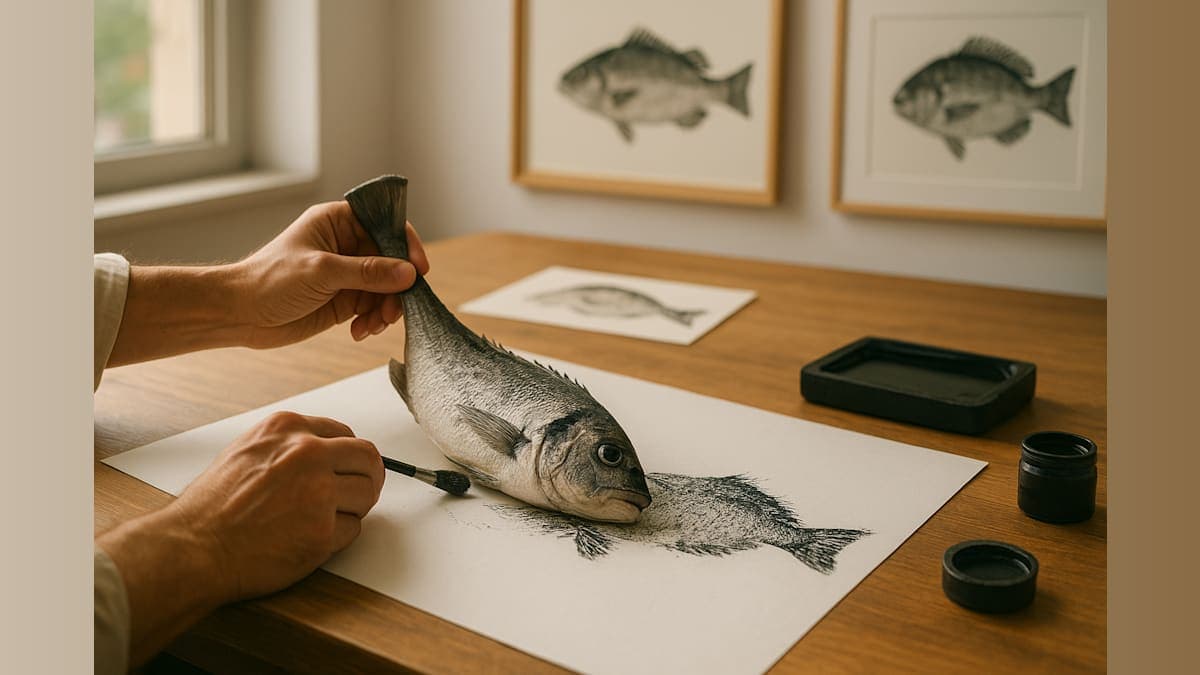 Ancient Japanese Fish Printing Evolves Into Global Art Movement