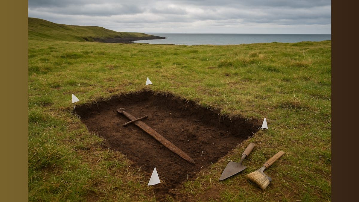 Six-Year-Old Discovers 1,300-Year-Old Viking Sword on Field Trip