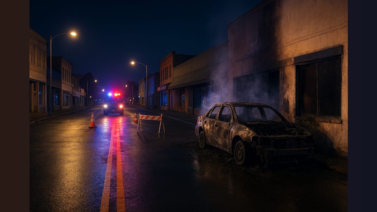 Car Erupts in Flames After Vineland Building Crash