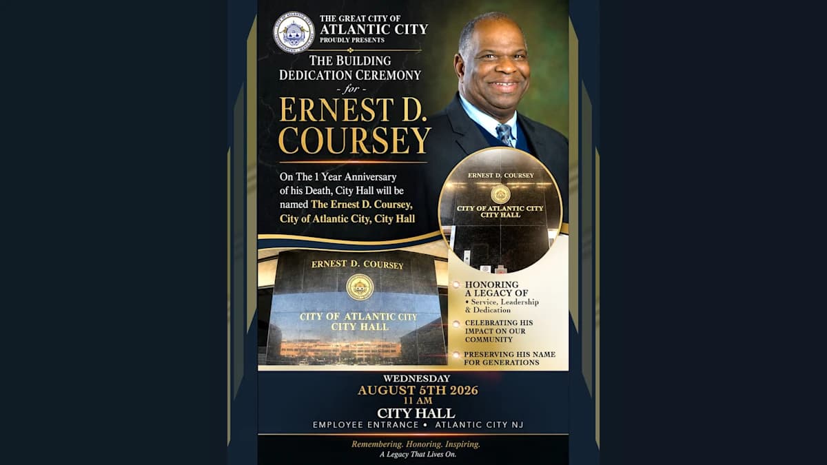 Atlantic City to Honor Ernest Coursey One Year After His Death with City Hall Dedication