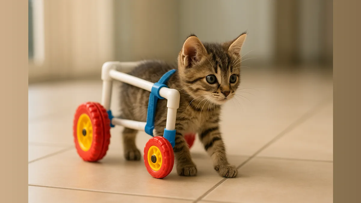 Kitten Gets Custom Hot Wheels Wheelchair in Cincinnati