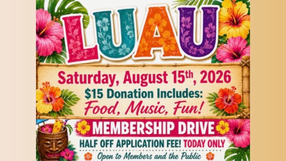 Galloway Elks to Host Public Luau and Membership Drive Aug. 15