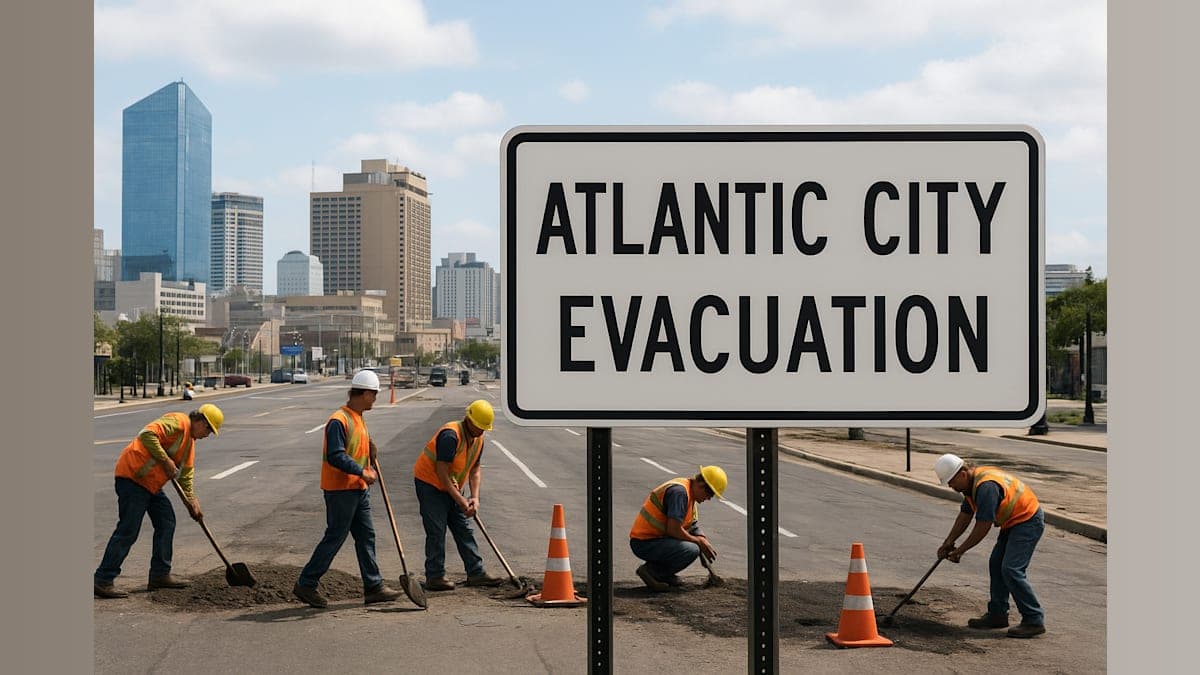 Natural Gas Line Ruptured by Excavator in Atlantic City, Building Evacuated