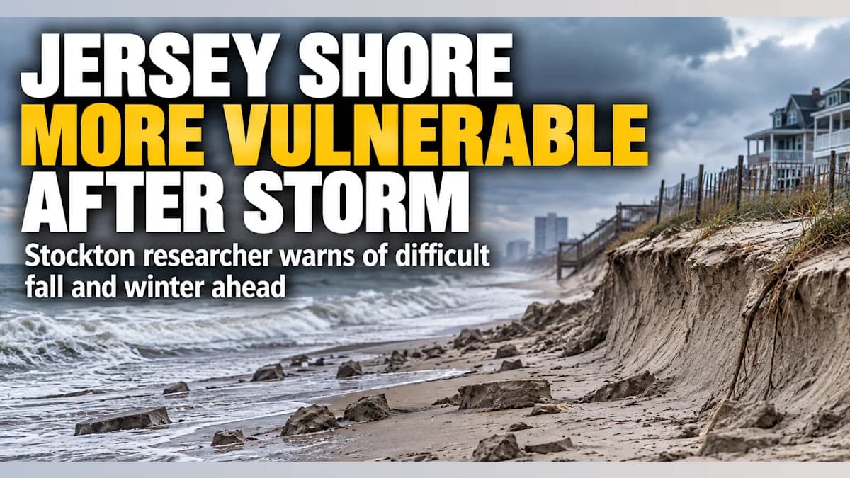 Stockton Coastal Expert Warns Weekend Storm Could Leave Jersey Shore More Vulnerable This Winter