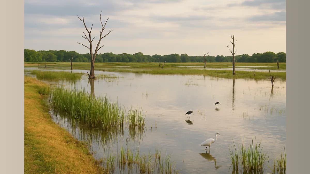 Golf Course Becomes Wetland Haven for Rare Birds
