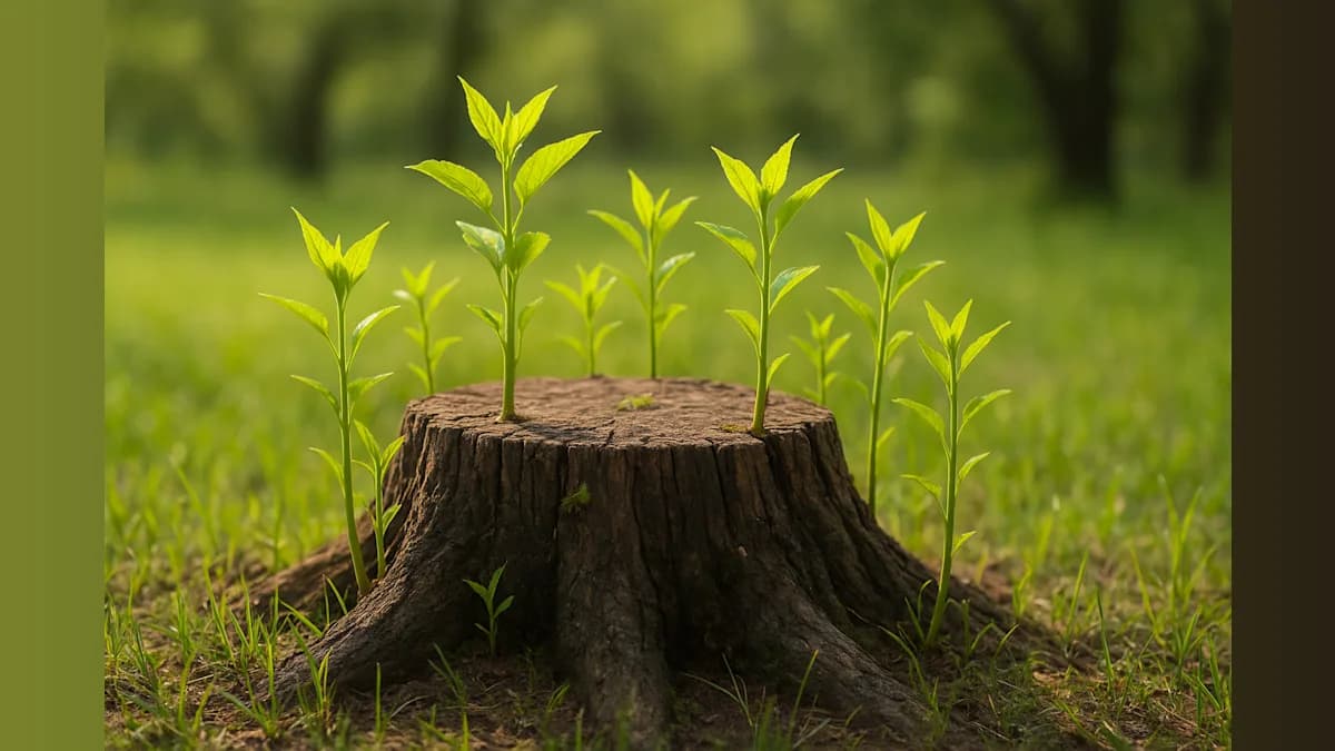 Sycamore Gap Stump Sprouts 3-Foot Shoots Three Years After Felling