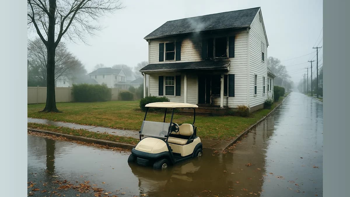 Dog Revived After West Wildwood Fire; Flooded Golf Cart Blamed