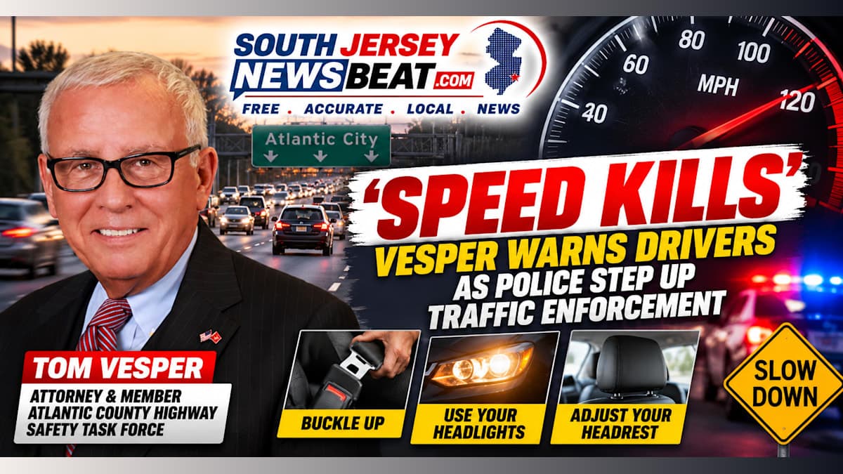 ‘Speed Kills’: Atlantic County Attorney Warns Drivers as Police Step Up Traffic Enforcement