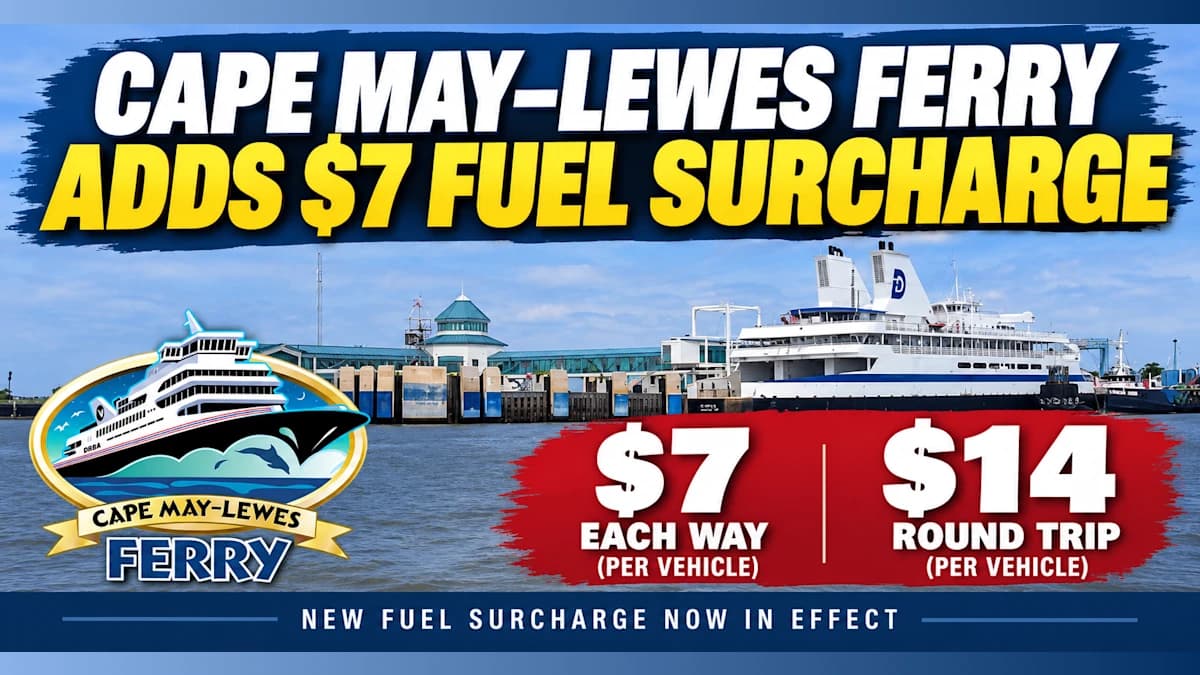 Cape May–Lewes Ferry Adds $7 Fuel Surcharge, Raising Round-Trip Costs by $14