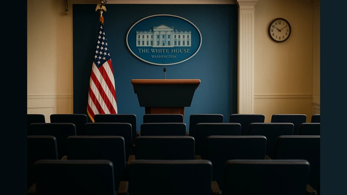 Katie Zacharia's Rocky Debut at White House Podium