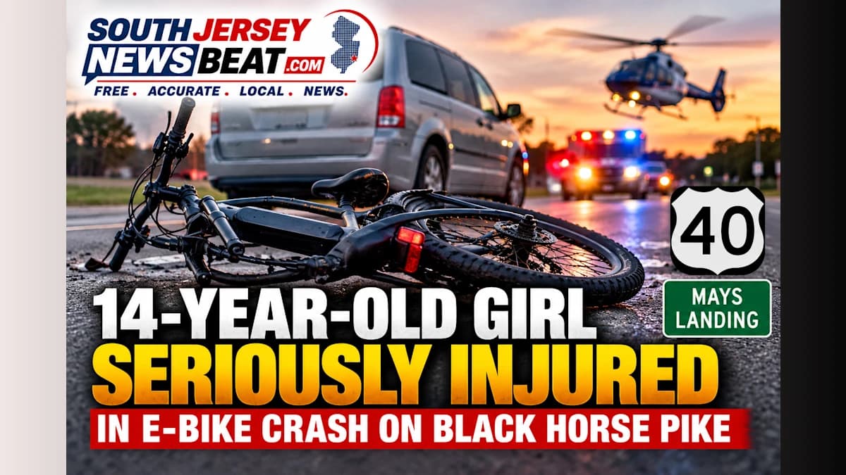Mays Landing Girl, 14, Airlifted After Serious E-Bike Crash on Black Horse Pike