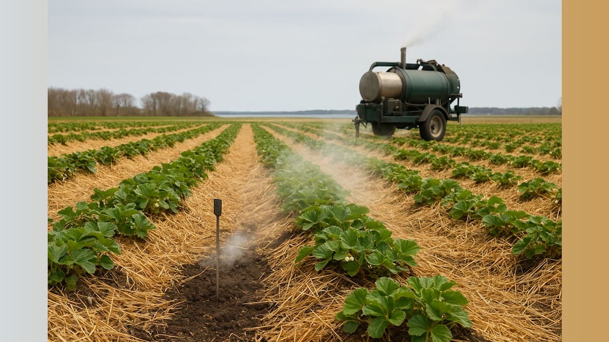 Steam Treatment Matches Chemicals for Organic Strawberries