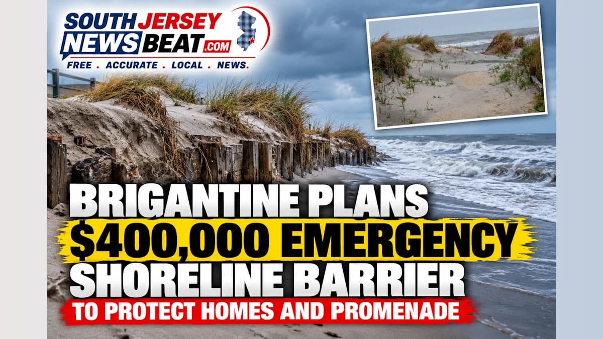 Brigantine Plans $400,000 Emergency Shoreline Barrier as Erosion Threatens Homes and Promenade