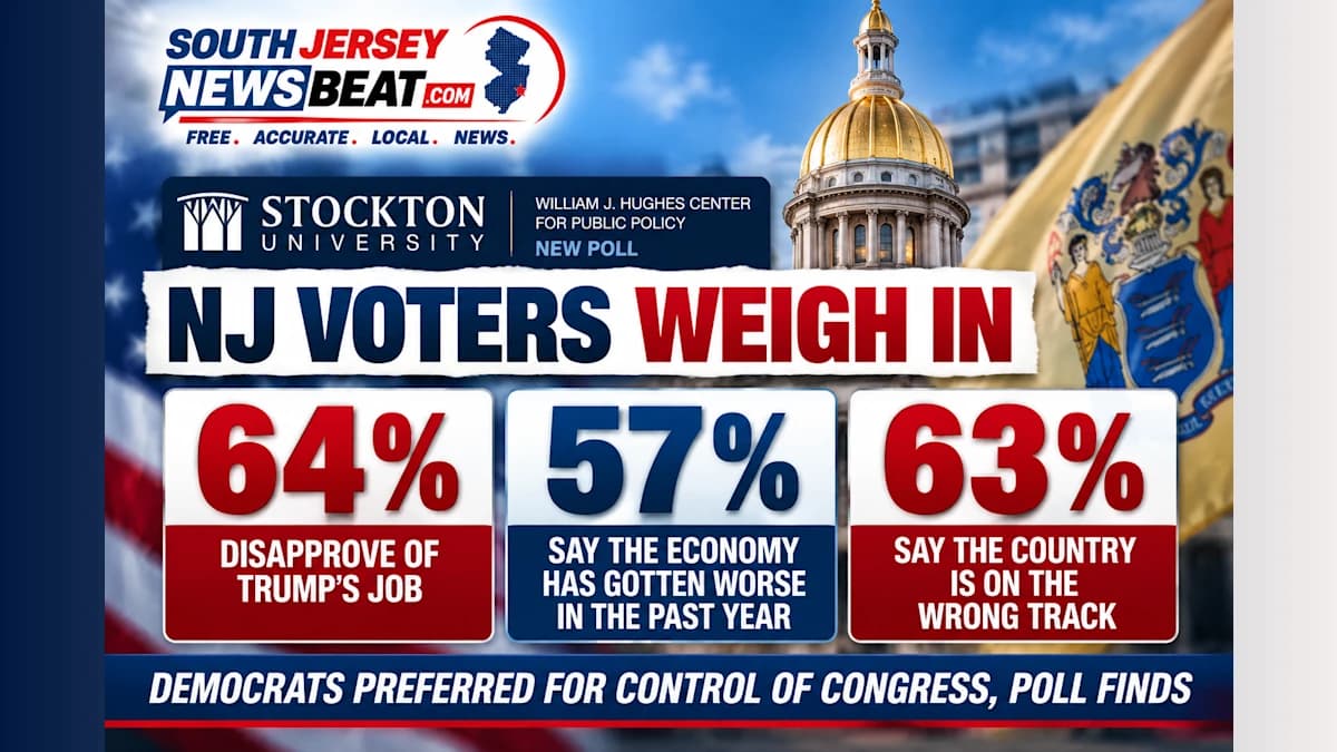Stockton Poll: 64% of New Jersey Voters Disapprove of Trump as Economic Concerns Grow