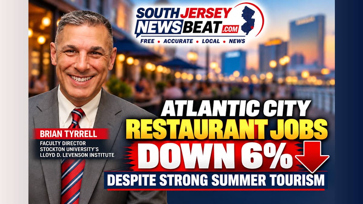 Atlantic City Restaurant Jobs Fall 6% Despite Strong Summer Tourism, Stockton Analysis Finds