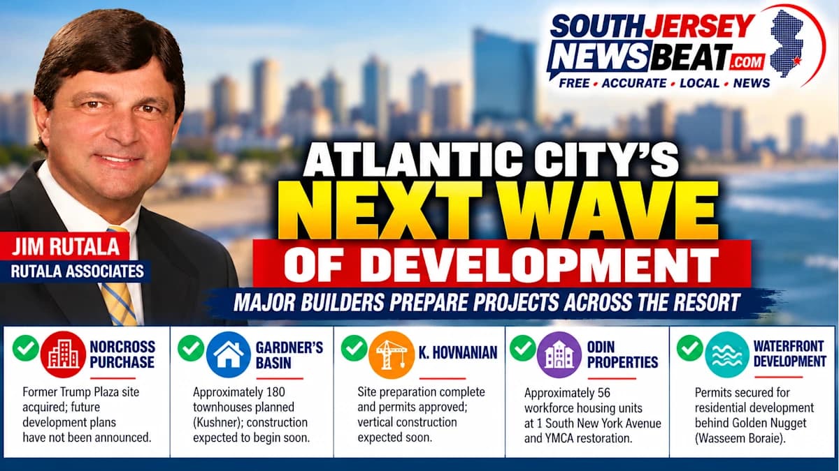 Atlantic City Entering New Phase of Development as Major Builders Prepare Projects, Rutala Says