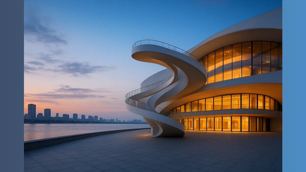 Shanghai's New Opera House Dazzles With Spiral Staircase